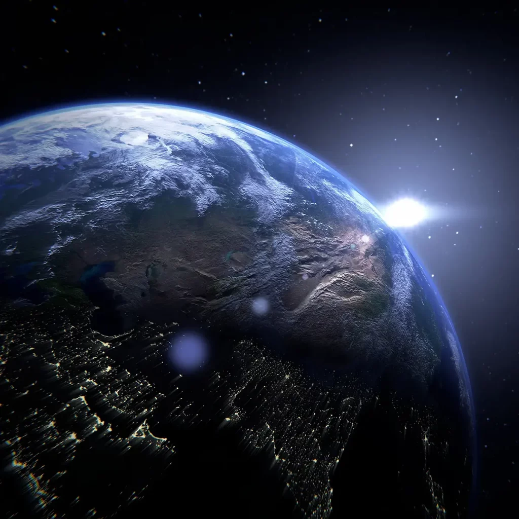 Planet Earth 2.0, a picture of Earth from space.