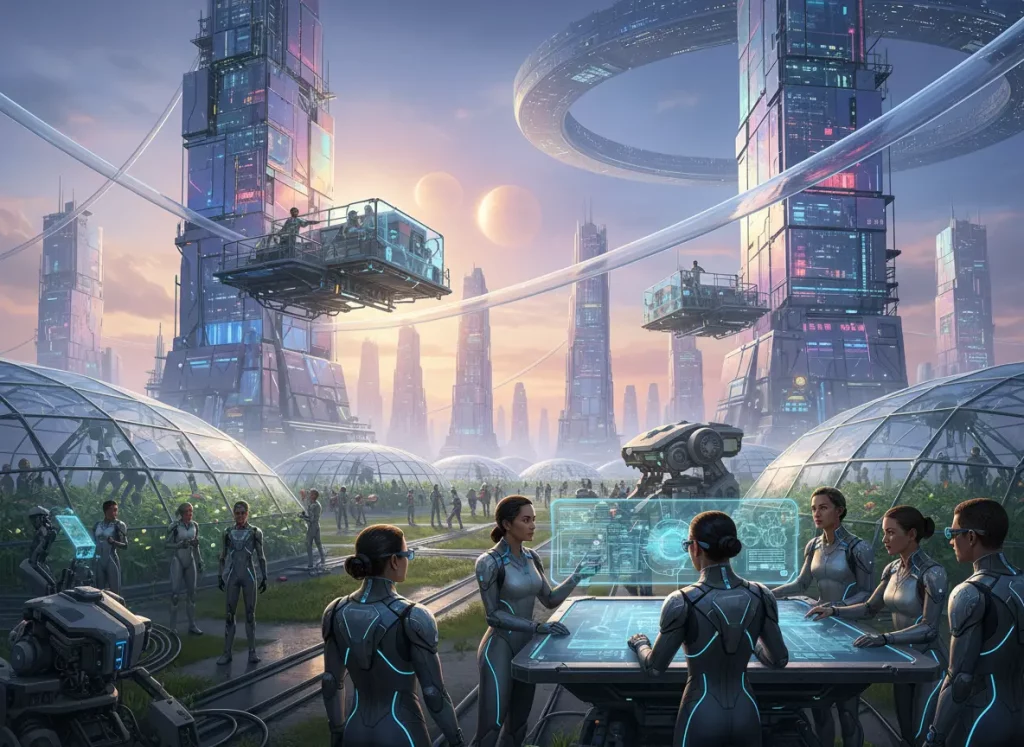 Earth 2.0 humans at work